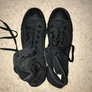 All black Hightop Converse